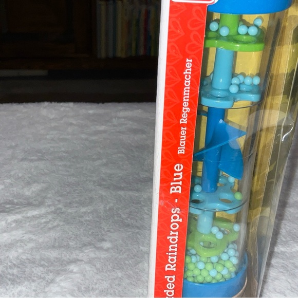 Hape International Baby Beaded Raindrops Blue Soothing Rain Sounds 0-6mBrand New - Picture 4 of 16
